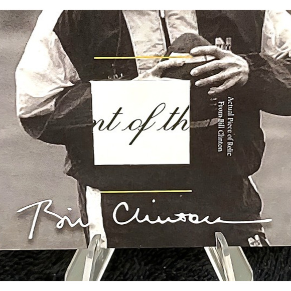 Rare President Bill Clinton Authentic Relic Card Limited Edition - Picture 2 of 4